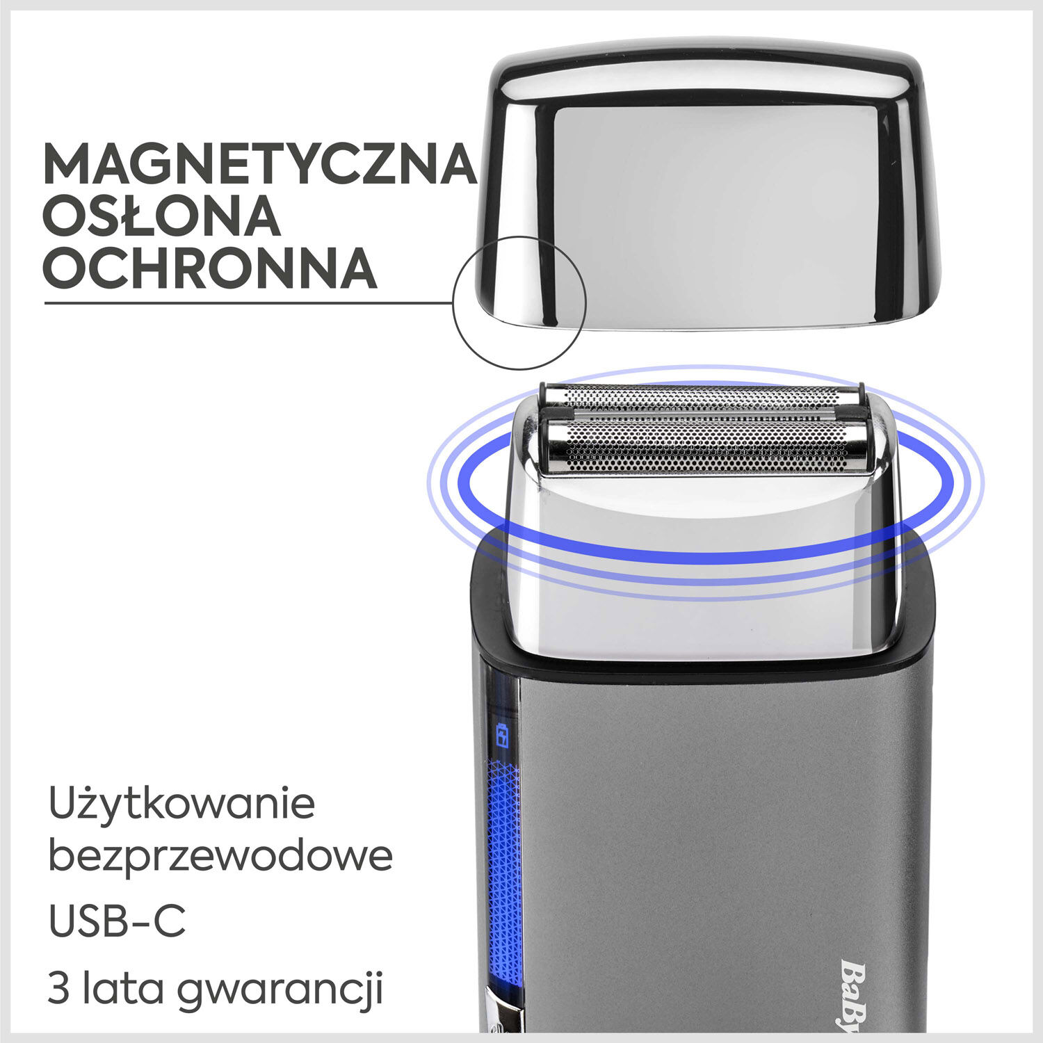 Golarka foliowa Super-X Metal Series (dwugłowicowa, srebrna)